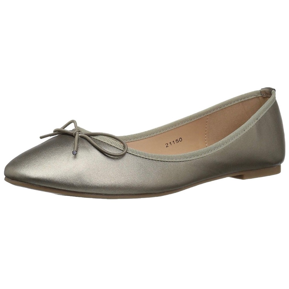Brinley Co Women's Viki Ballet Flat, Pewter